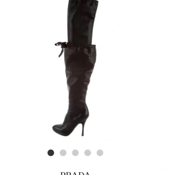 Prada thigh high lamb skin boots - Picture 2 of 6